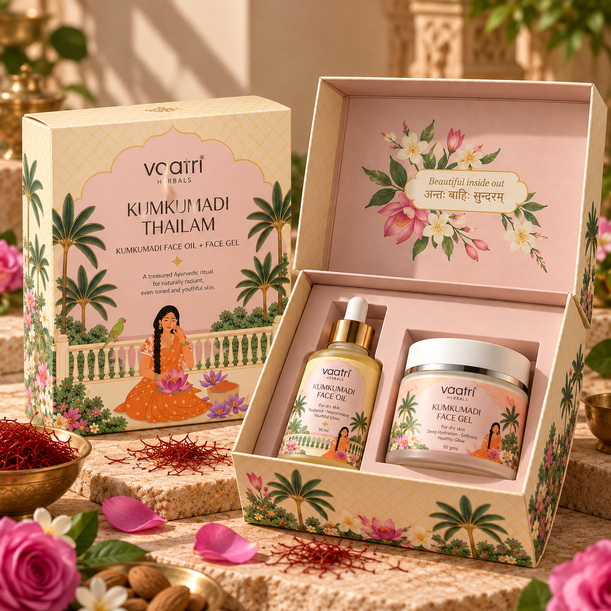 Kumkumadi Oil & Gel Set - Dry Skin